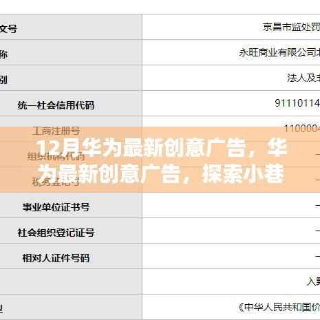 华为最新创意广告揭秘,探索小巷深处的隐藏特色小店,独特风味等你来发现!