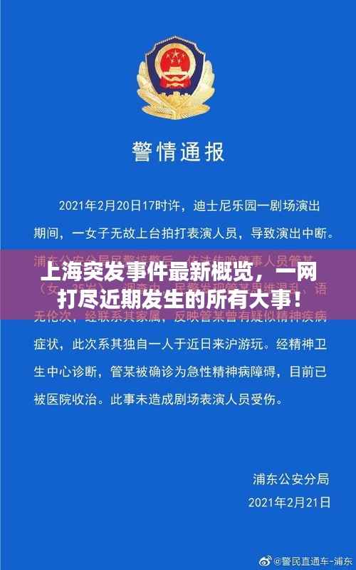 上海突发事件最新概览,一网打尽近期发生的所有大事!