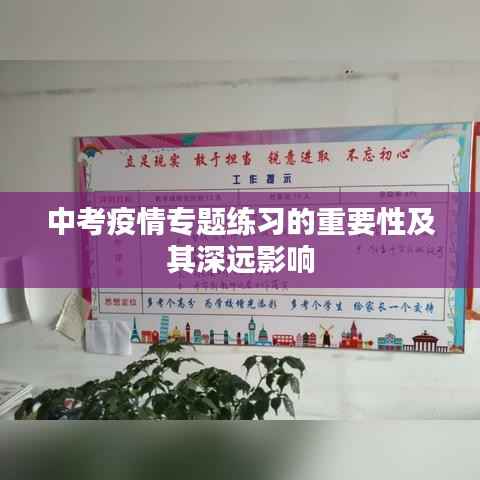 中考疫情专题练习的重要性及其深远影响