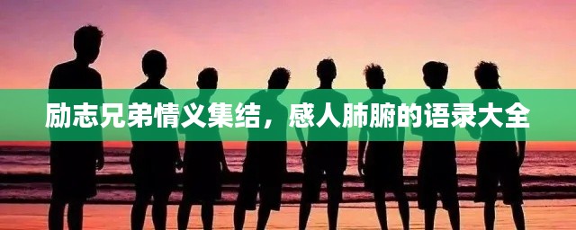 励志兄弟情义集结,感人肺腑的语录大全