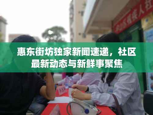 惠东街坊独家新闻速递,社区最新动态与新鲜事聚焦