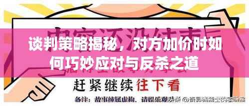 谈判策略揭秘,对方加价时如何巧妙应对与反杀之道