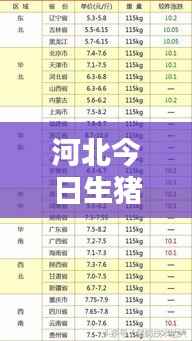 河北今日生猪报价动态更新及分析