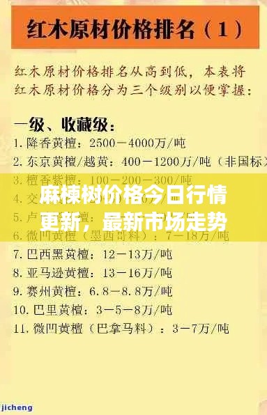 麻楝树价格今日行情更新，最新市场走势揭秘